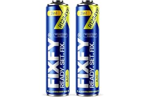 FIXFY 2 i 1 – 2 x 1234yf gasbyte med olja – set för luftkonditioneringsapparater 2 x 500 ml, självfyllning av luftkonditioner