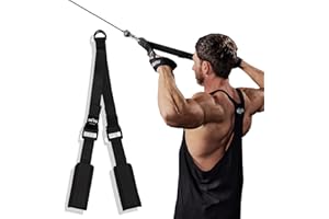 ‎INNSTAR INNSTAR Verstellbar Trizepsseil, 24''-54'' Extra Langes Heavy Duty Trizeps Seil, Latzug Griff, Kabelzug Griffe Kabel Befestigung für Bizeps, Trizeps, Fitnessstudio oder zu Hause- Patent Pending