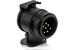 YESLUSY Adapter 13 auf 7-polig, 12 V Adapter für Anhängersteckdose von 13 auf 7 Pins, wasserdicht, für Auto, RV, Anhängerkupplung, Fahrradträger