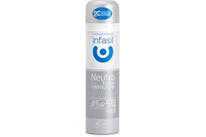 Infasil Deodorante Spray Neutro Tripla Protezione, Contro Sudore e cattivi odori, Efficace Fino a 24H, Deodorante Senza Alcool, con Molecola 2C, 150 ml