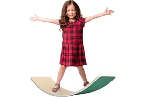 HIUOUIH Balance Board Bambini Balance Board Oscillante in Legno Tavola di Equilibrio per Allenamento Motorie, con Capacità di Carico Fino a 200 kg