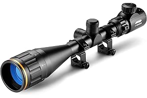 ‎AOMEKIE AOMEKIE Gewehrzielfernrohr 4-16X50 AOEG rot/grün beleuchtetes Rapid Range Absehen Luftgewehr Rotpunktvisier mit 22mm Picatinny-Schienenmontage