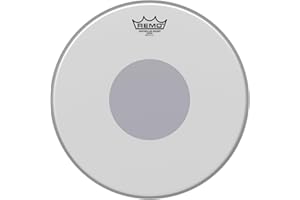 Remo, pelle di tamburo Rullante, controllo del suono, rivestimento nero, a pallini/Tom 14 Inches