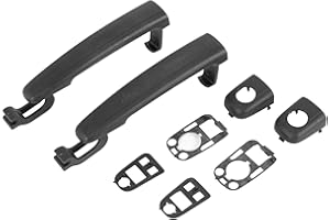 DUAO 2Pcs PoignéEs de Porte Avant pour 307 2001 2002 2003 2004 2006 2006 2007 2007 pour C2 2003-2007 C3 2002-2009, Noir, (316281)