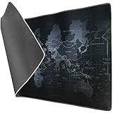 Vicloon Tapis de Souris XL (900 x 400 x 3 mm) World Map Grand Tapis de Souris Gamer avec Base en Caoutchouc Anti-Glissant Sur