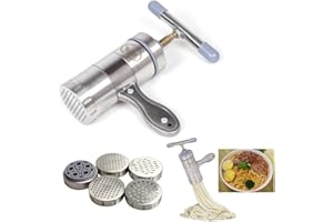 OFKPO Macchina per la Pasta in Acciaio Inossidabile con 5 Template