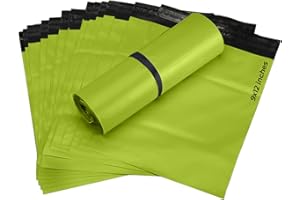G4GOODS® - 100 Green Parcel Bags and Postage Bags (9"x12'') - Self Seal Strong Mailing Bags - Eco-Friendly Plastic Packaging Bag for Clothes and Parcels. Perfect for Courier Shipping Bag