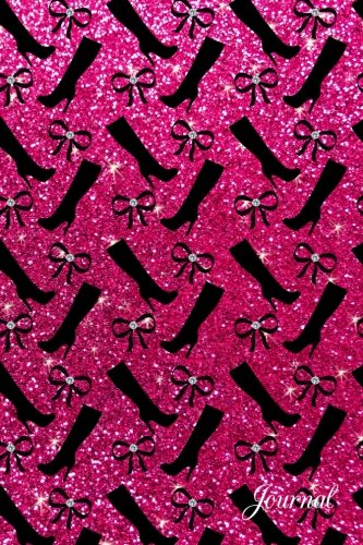 Preisvergleich Produktbild Journal: Faux pink glitter bows boots notebook