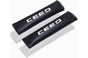 EAGLEG 2 Piezas Almohadilla de Protectores Cinturon de Seguridad de Coche para K-IA Ceed GT GT Line, Cómodas Hombreras de Fibra de Carbono - Accesorios de Interior,Ceed