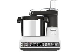 Kenwood KCook Multi CCL401WH - Robot de Cocina Multifunción de 1500 W, Hasta 180ºC, Bol de 4.5 L, 6 Programas Predefinidos, Accesorios Incluidos, Clase A, Gris/Blanco