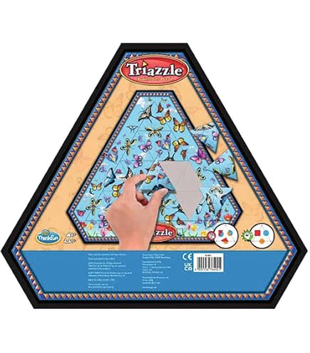 ThinkFun Triazzle Grenouilles – Puzzle Logique 16 Pièces, Casse-tête Pour Enfants Et Adultes Dès 8 Ans