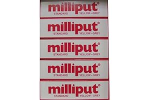 Milliput X5 - Stucco epossidico, 113,4 g, colore: Giallo/Grigio
