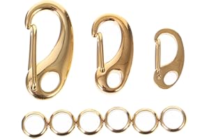 ‎BCOATH BCOATH 3 Pieces Stainless Steel Pet Tag Clip Keyring for Dog Collar Cat Collar and More Lightweight and Durable with Rings for Individual Designs