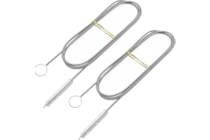 YUR1HELP 160cm Flexibel Schlauchbürste Rohrbürste, Reinigungsbürsten Kühlschrankbürsten mit Weichen Nylonborsten für Kühlschrank Abflussloch/Schläuche Filter/Duschabläufe/Luftschlauch/Strohhalm (2er-Pack)