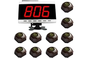 SINGCALL Chiamare cameriere, Chiamare cameriere di cliente, cucina, albergo, banca, la merce contiene 1 mainframe(APE9500) e 10 cercapersone(APE560)