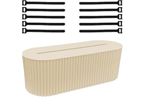 GANILITY Scatola Portacavi, Beige Scatola di Gestione Dei Cavi, Scatola di Gestione per Nascondere, Scatola Cavi, Organizer Portacavi
