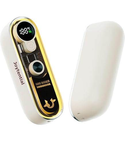 Scaldamani Elettrici Ricaricabili – 2 Pezzi Con Custodia 10000mAh, 5 Livelli Temperatura, Riscaldamento Rapido 2 Secondi