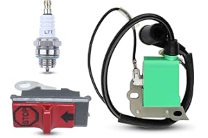 HAISHINE Bobina de Encendido Interruptor de Parada de Parada de Encendido Bujías para Husqvarna 50 51 55 268 272 266 261 262 61 254 257 Módulo de Motosierra