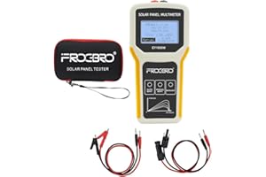 FrogBro 1600W Solarpanel Tester Photovoltaik Panel Multimeter Verbesserter Stil EY1600W mit Ultraklarem LCD Display, Smart MPPT Tool zur Fehlersuche bei Leerlaufspannung für Solar PV Tests (LCD 1600W)