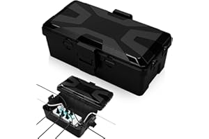 VEGOATY Boîte à câbles étanche IP54 - Boîte de protection extérieure étanche pour prises, rallonges et outils électriques (23 x 12 x 10 cm) - Prise extérieure robuste en polypropylène - Pour jardin, garage