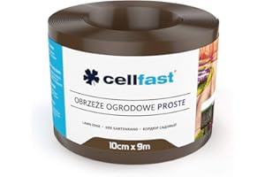 CELLFAST Bordure de jardin droite, différentes longueurs et couleurs 10cm x 9m marron