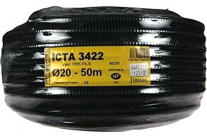 Janoplast JAN100595 Gaine ICTA avec tire fil/lubrifiée 50 m Diamètre 20 mm