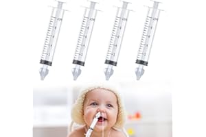 KIHONI 4 Pcs Lavaggio Nasale Bambini 10ml Portatile Riutilizzabile Irrigatore Nasali Silicone Olive Aspiratore Nasale per Lavaggio Neonato da usare con Soluzione Fisiologica
