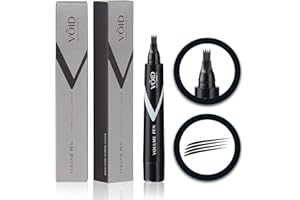 VOID Homme Stylo de remplissage de la barbe de volume de la barbe, sueur et étanche, stylo de remplissage de la barbe anti-tache pour un look naturel (Brun clair)