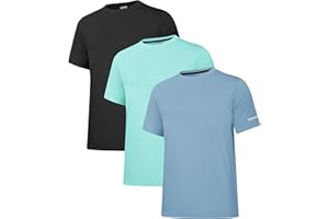 HOLURE Herren Rash Guard UPF 50+ Sonnenschutz Kurz-/Langarm-T-Shirts Leichtes, schnell trocknendes UV-Schwimm-Shirt