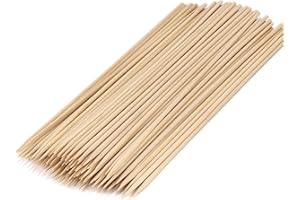 HASHK 100 Pcs Bamboo Sticks Wooden Barbecue Skewers Sticks for BBQ Kebabs Fruit Meat Made of Natural Bamboo skewers, Biodegradable, Durable and Environmentally Friendly