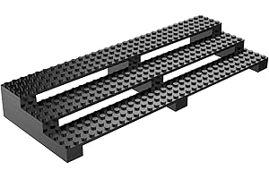 cooldac Mini-Figuren Vitrine, 3 Schichten stapelbar Lagerung Regalhalter für Minifiguren, Action-Figuren & Spielzeug Sammlung, schwarz