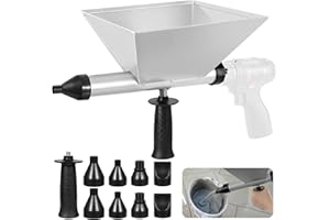 Teodute Siringa Elettrica per Malta con 8 Ugelli Rimovibili+2 Manici Antiscivolo, Pistola per Malta Elettrica Portatile, Miscelatore per Malta per Giunti di Malta Muri e Pavimenti in Pietra