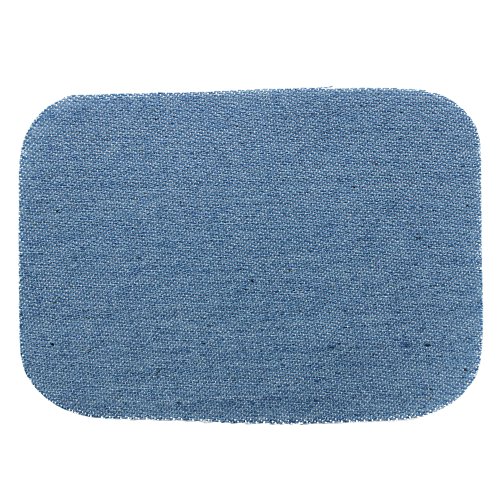 COM-FOUR® 6x Bügelflicken aus 100% Baumwolle, Jeans-Flicken in blau, 10×7,5cm (6 Stück) - 4