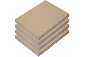 FEUERFEST 123 GMBH Feuerfest 123 - Lot de 4 plaques de vermiculite, 300x200x25 mm, remplacement de chamotte pour la réparation des chambres de combustion, plaque de protection incendie pour fours et cheminées, résistant