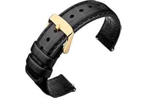 ANNEFIT Cinturino in Pelle a Sgancio Rapido 18mm 20mm 22mm 24mm, Cinturini di Ricambio con Fibbia in Acciaio Inossidabile