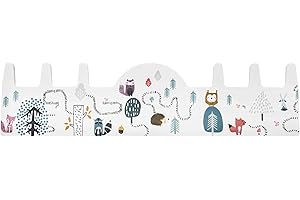 JP Journey Kindergarderobe Waldtiere, Garderobe für Kinder, 34 x 9 cm