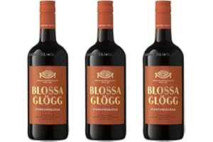 ‎BLOSSA Blossa Starkvinsglögg 0.75L x 3 (15% Vol.) | Nordischer Roter Glühwein | Schwedischer Glögg mit Aromen von Rosinen, Kardamom und Trockenfrüchten | Traditionelles Wintergetränk | 3-Pack