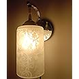 JINPINGHP 10-Watts Fancy Color Hand Loom Fabric Round Shade Wall Mount Night Light, Off White