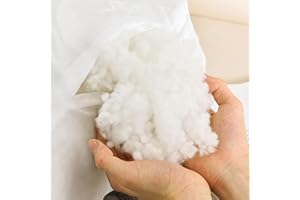 Dekohome 1kg Relleno de Cojín de Fibra Hueca Siliconada de Alta Recuperación, Indeformable, Suave, Mullido, Antialérgico, Antipolillas, Cojín para Sofá o Cama para Casa