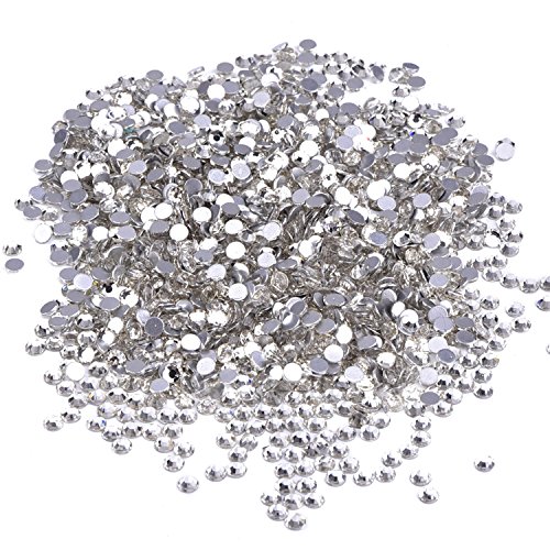 eBoot 1440 Stück DIY Kristall Rhinestone Strasssteine flache Rückseite runde Diamante Gems 4mm, Nicht Selbstklebend - 7