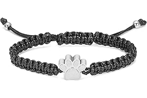 Minicremation Bracelet de crémation pour cendres pour animal de compagnie - Réglable - Corde tressée - Urne - Support de cendres - Bijou