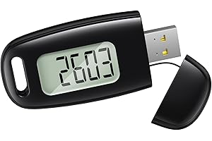 Ankilo Krokomierz 3D, ładowany przez USB, krokomierz do chodzenia, duży wyświetlacz, prosty krokomierz bez aplikacji, dokładny krokomierz, śledzenie kroków