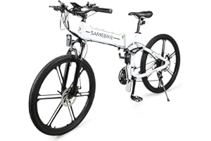 SAMEBIKE Bicicletta Elettrica per Adulti 26'',Bici Elettrica con Pedalata Assistita,City E-bike Batteria Rimovibile 48V10.4AH/12.5AH,Bici Elettriche per 21 Velocità Uomo/Donna