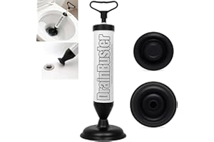 CHANEEHANN Déboucheur à Ventouse Puissant – Plongeur Haute Pression avec Fonction Vide, Pompe à Air Comprimé pour Éliminer Rapidement les Obstructions, pour Évier, Lavabo, WC, Baignoire et Douche