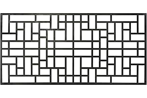 ACEROPANEL Chapa Perforada Decorativa de Hierro | Panel Metálico Hierro en Crudo | 2x1 m | Ideal para Decoración de exteriores | Vallas, Celosías, Paredes, Balcones, Jardines | Mod. 1