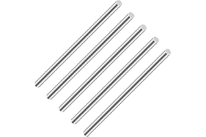 304 Edelstahlstäbe, iMeistek 4mm x 100mm Edelstahl Solide Rundstab für RC Modellautos, Garten Dekoration, DIY Handwerk (5 Stück)
