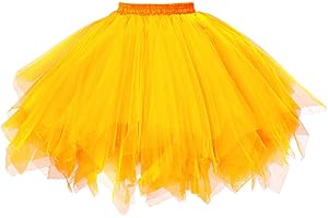 GOOBGS Damen 50er Ballettrock Multi-SchichtenVintage Ballet Blase Firt Tulle Petticoat Puffy Tutu