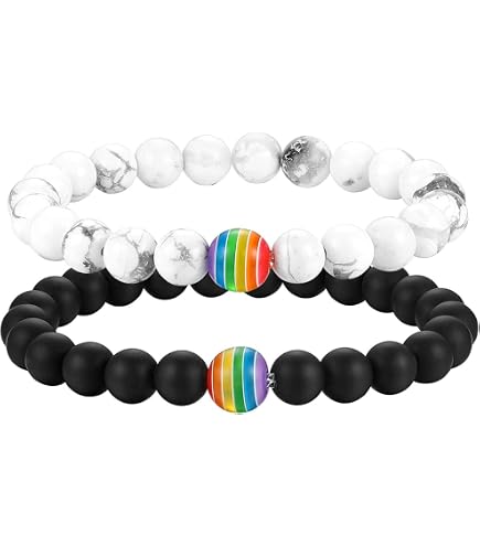Rainbow Armband Set – 2 Stück Handgemachte Pride Armbänder Für Lesben & LGBT
