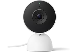 Google Nest CAM Indoor (con Cable, 3.ª Gen.) - Cámara de Seguridad de Interior con vídeo 2K - Funciona con Google Home - Nieve