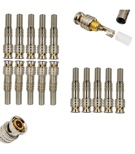 10 Stück BNC Steckverbinder (weiblich) – 50 Ohm, Für RG316/RG174 Koaxialkabel, Crimp-Anschluss